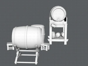 3d barrel lowpolygon v01 3D Model
