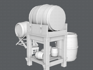 3d barrel lowpolygon v01 3D-Modell