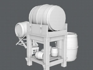 3d barrel lowpolygon v01 3D Model