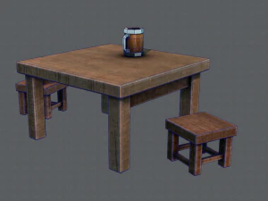 3d barrel lowpolygon v01 3D Model