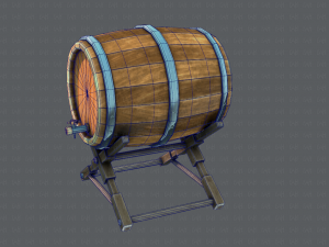 3d barrel lowpolygon v01 3D-Modell