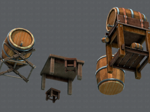 3d barrel lowpolygon v01 3D-Modell