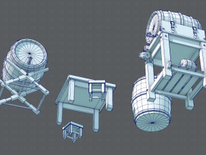 3d barrel lowpolygon v01 3D-Modell