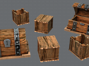 chest and box v01 3D Model