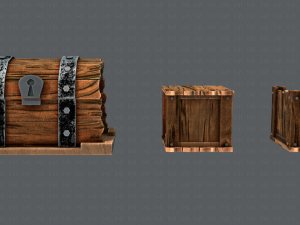 chest and box v01 3D Model