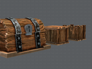 chest and box v01 3D Model
