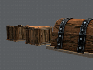 chest and box v01 3D Model