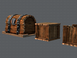 chest and box v01 3D Model