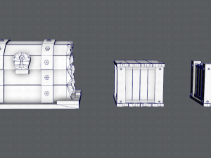 chest and box v01 3D Model