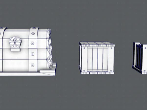 chest and box v01 3D Model