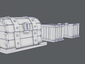 chest and box v01 3D Model