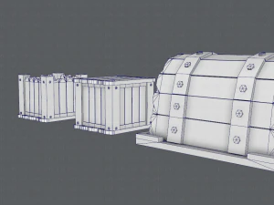 chest and box v01 3D Model