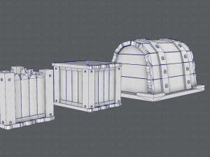 chest and box v01 3D Model