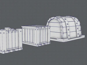 chest and box v01 3D Model