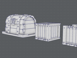 chest and box v01 3D Model