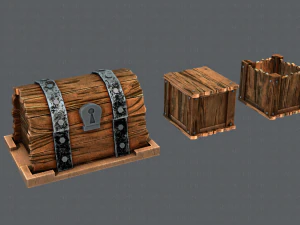chest and box v01 3D Model