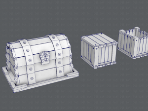 chest and box v01 3D Model