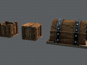 chest and box v01 3D Model