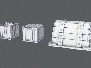 chest and box v01 3D Model
