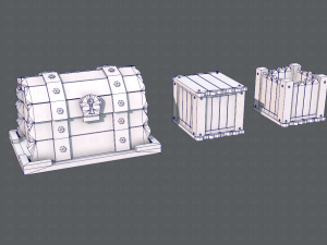chest and box v01 3D Model