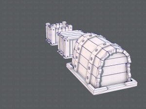 chest and box v01 3D Model