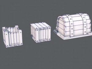 chest and box v01 3D Model