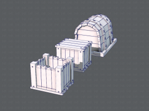 chest and box v01 3D Model