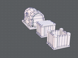 chest and box v01 3D Model