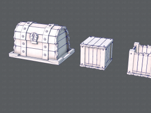 chest and box v01 3D Model