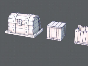chest and box v01 3D Model