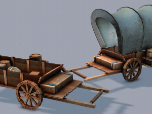 medieval cartv01 Model 3D