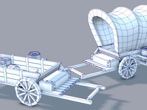 medieval cartv01 3D Model