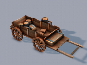 medieval cartv01 Model 3D
