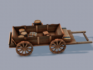 medieval cartv01 Model 3D