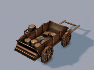 medieval cartv01 Model 3D