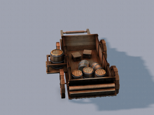 medieval cartv01 Model 3D