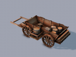 medieval cartv01 Model 3D