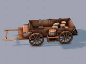 medieval cartv01 Model 3D