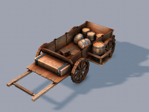 medieval cartv01 Model 3D