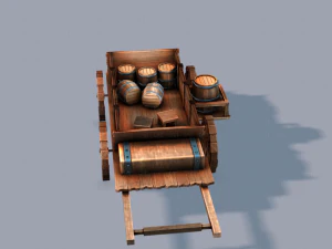 medieval cartv01 3D Model