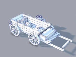 medieval cartv01 Model 3D