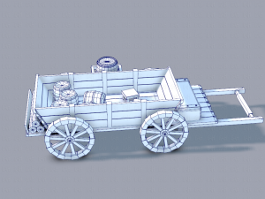 medieval cartv01 Model 3D