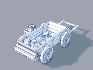 medieval cartv01 3D Model