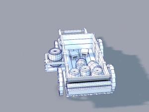 medieval cartv01 3D Model