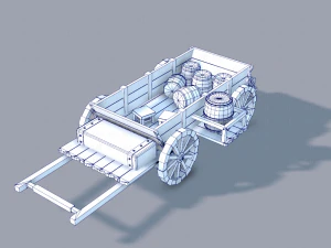 medieval cartv01 3D Model