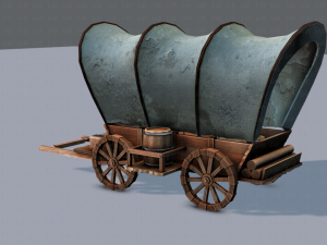 medieval cartv01 Model 3D