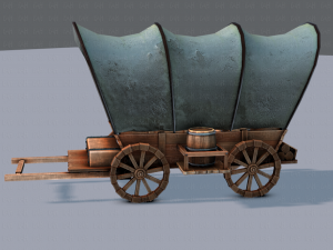 medieval cartv01 Model 3D