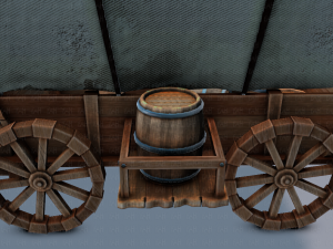 medieval cartv01 Model 3D