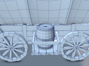 medieval cartv01 3D Model