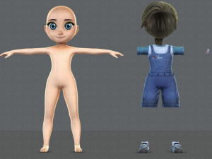girl v01 3D Model